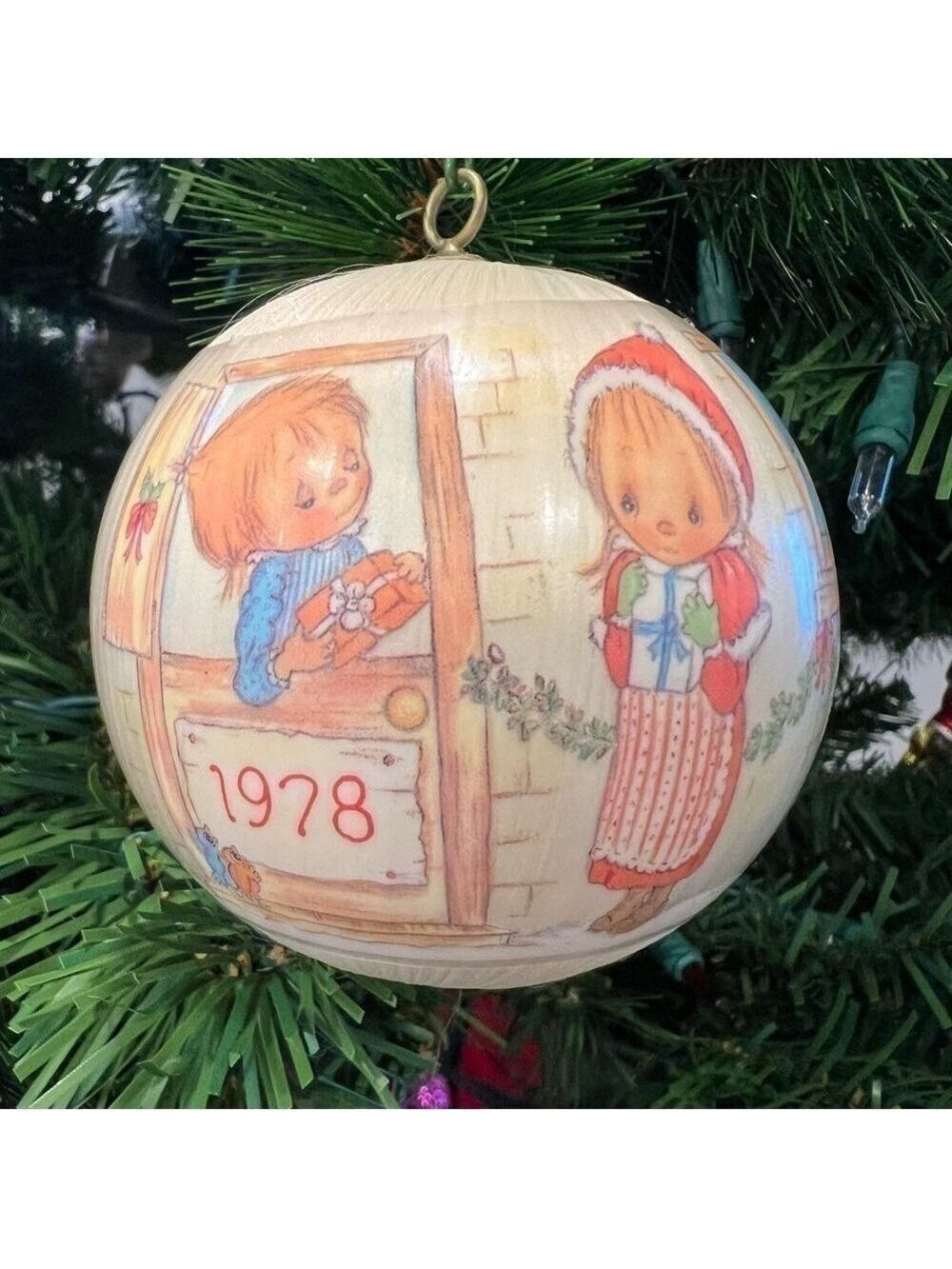 Vintage Betsy Clark Hallmark Precious Moments Christmas Tree Ornament